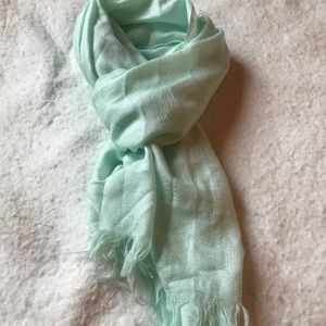 EUC mint green soft scarf